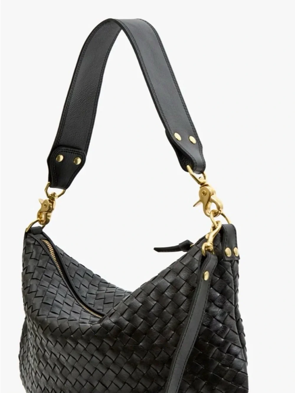 Clare V. Moyen Messenger Diagonal Weave black-New